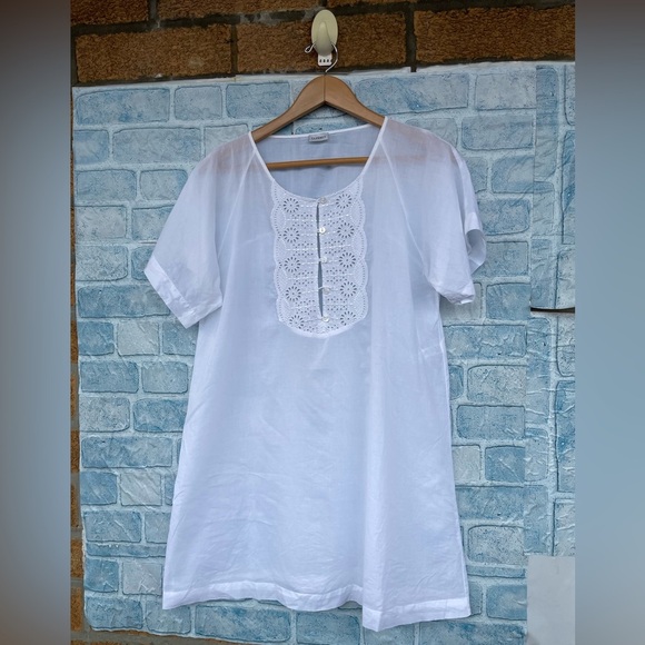 La Perla nightgown sleepwear white cotton mini size medium - Picture 11 of 12